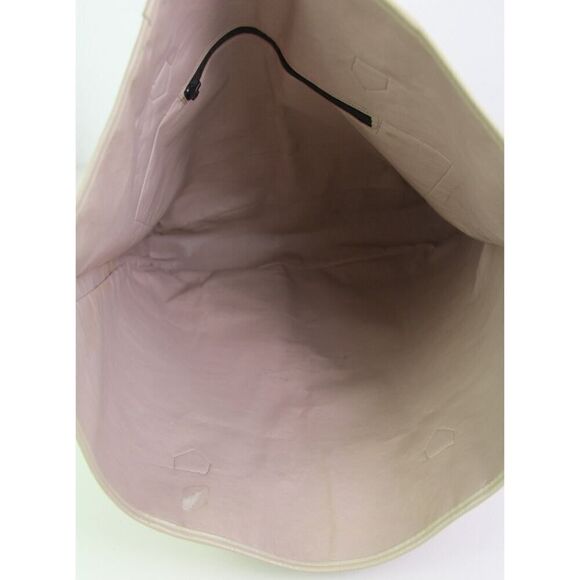 EXTRA LARGE VINTAGE BROWN BEIGE GENUINE LEATHER SUEDE SHOULDER BAG PURSE TOTE - Picture 6 of 10